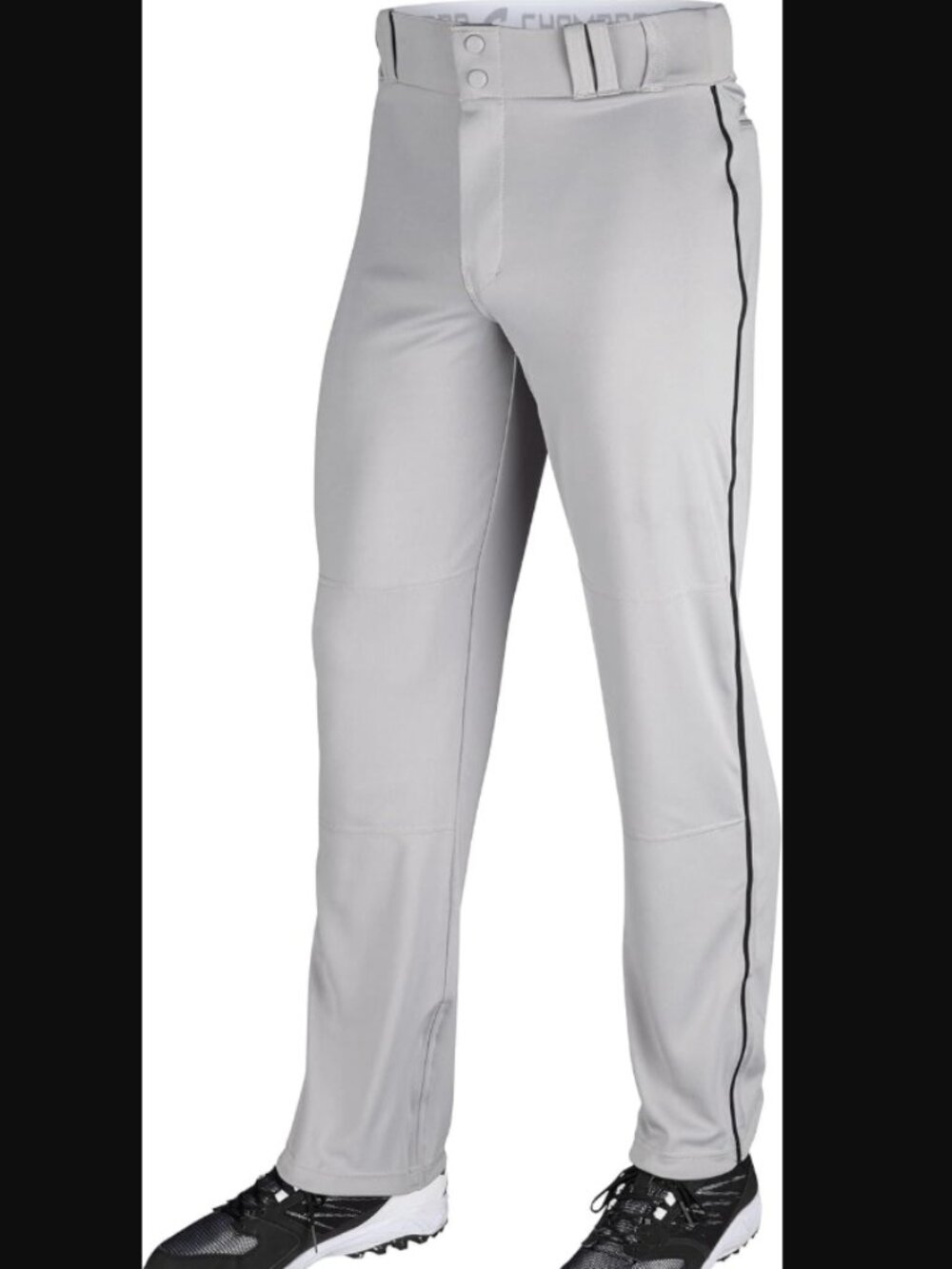 CHAMPRO Triple Crown Open Bottom Baseball Pants | Youth Large | Gray Stripe NEW